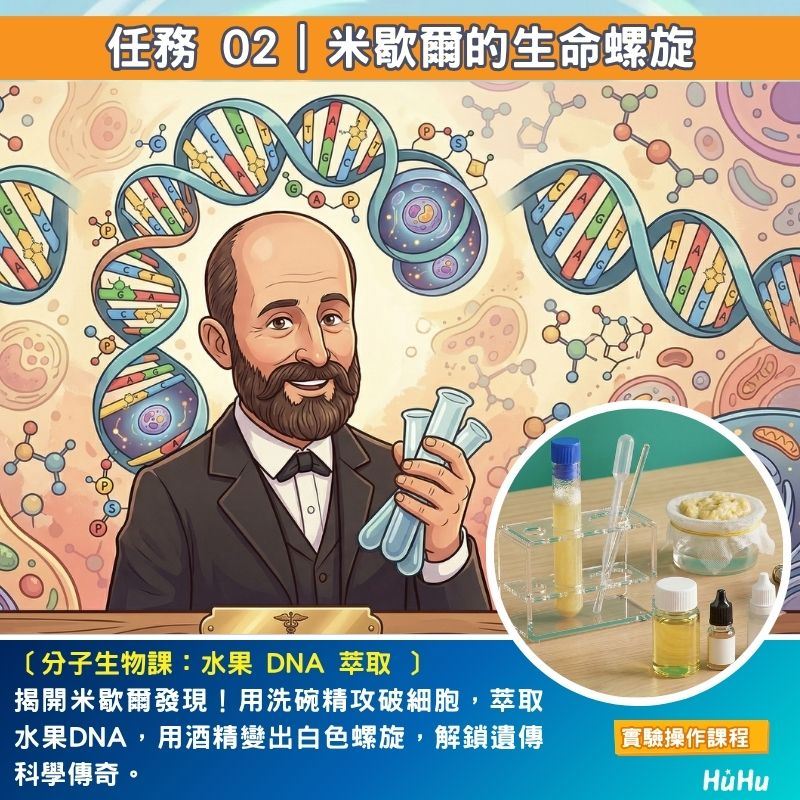 全能小醫生任務02：水果 DNA 萃取分子生物課