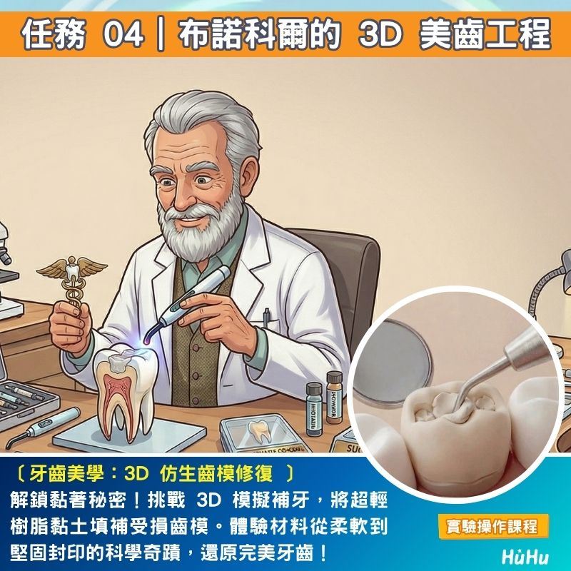 全能小醫生任務04：3D 仿生齒模牙齒美學工程