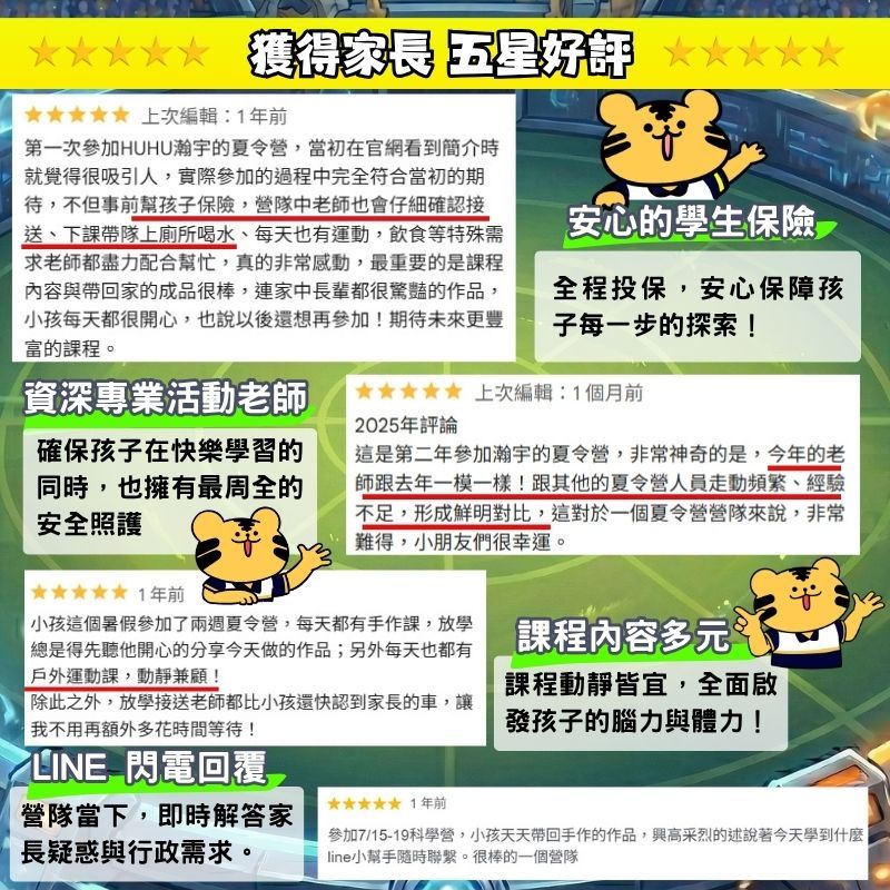 11-HUHU-家長好評回饋-國小夏令營五星評價推薦