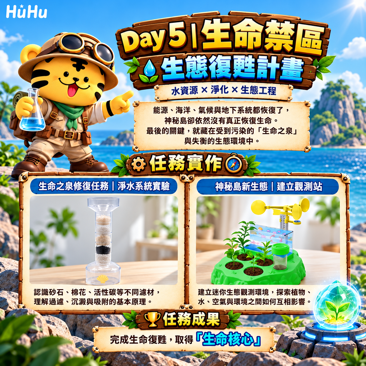 2027冬令營 Day5生命禁區生態復甦計畫，探索淨水、水資源與生態工程